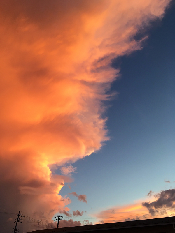 伊那市９月の夕焼け雲